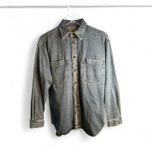 Denim Button-Up Shirt